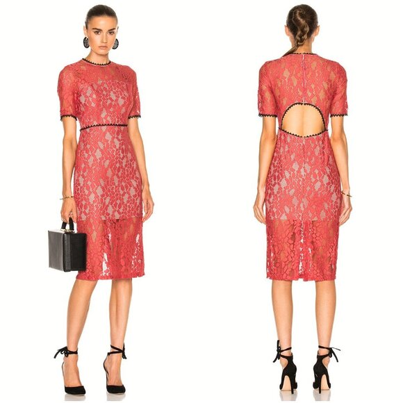 Midi Dress Alexis Pink Lace Dress Alexis Lovra Pleated Midi Dress